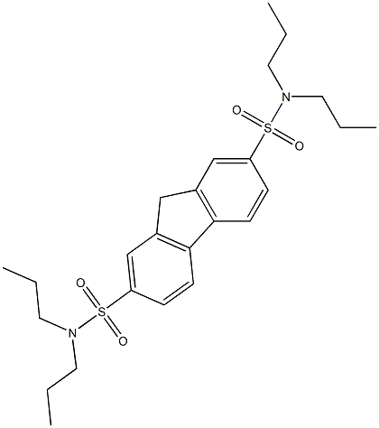 N2,N2,N7,N7-tetrapropyl-9H-fluorene-2,7-disulfonamide 구조식 이미지