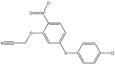 2-{5-[(4-chlorophenyl)thio]-2-nitrophenoxy}acetonitrile 구조식 이미지