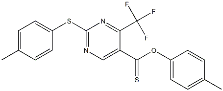4-methylphenyl 2-[(4-methylphenyl)thio]-4-(trifluoromethyl)pyrimidine-5-carbothioate Structure