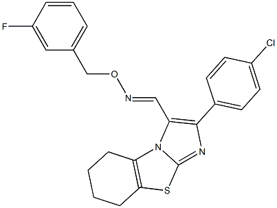 2-(4-chlorophenyl)-5,6,7,8-tetrahydroimidazo[2,1-b][1,3]benzothiazole-3-carbaldehyde O-(3-fluorobenzyl)oxime Structure