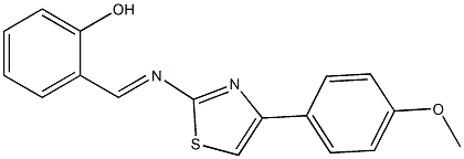 2-({[4-(4-methoxyphenyl)-1,3-thiazol-2-yl]imino}methyl)benzenol Structure