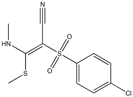 (Z)-2-[(4-chlorophenyl)sulfonyl]-3-(methylamino)-3-(methylsulfanyl)-2-propenenitrile Structure