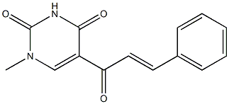 5-cinnamoyl-1-methyl-2,4(1H,3H)-pyrimidinedione Structure