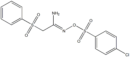 N'-{[(4-chlorophenyl)sulfonyl]oxy}-2-(phenylsulfonyl)ethanimidamide 구조식 이미지