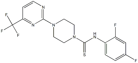 N1-(2,4-difluorophenyl)-4-[4-(trifluoromethyl)pyrimidin-2-yl]piperazine-1-carbothioamide Structure