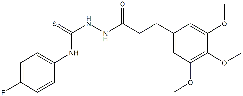 N1-(4-fluorophenyl)-2-[3-(3,4,5-trimethoxyphenyl)propanoyl]hydrazine-1-carbothioamide Structure