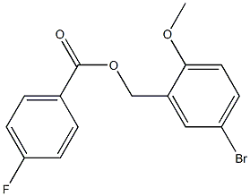 5-bromo-2-methoxybenzyl 4-fluorobenzenecarboxylate 구조식 이미지