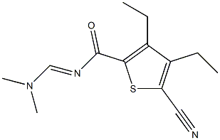 N2-[(dimethylamino)methylidene]-5-cyano-3,4-diethylthiophene-2-carboxamide Structure