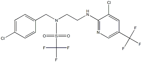 N-(4-chlorobenzyl)-N-(2-{[3-chloro-5-(trifluoromethyl)-2-pyridinyl]amino}ethyl)trifluoromethanesulfonamide Structure