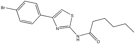 N-[4-(4-bromophenyl)-1,3-thiazol-2-yl]hexanamide Structure