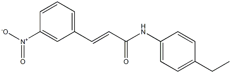 (E)-N-(4-ethylphenyl)-3-(3-nitrophenyl)-2-propenamide 구조식 이미지