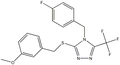 4-(4-fluorobenzyl)-3-[(3-methoxybenzyl)sulfanyl]-5-(trifluoromethyl)-4H-1,2,4-triazole Structure