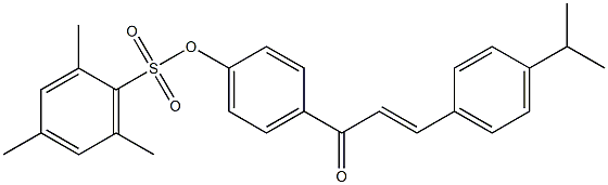 4-[(E)-3-(4-isopropylphenyl)-2-propenoyl]phenyl 2,4,6-trimethylbenzenesulfonate 구조식 이미지