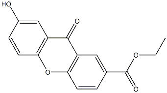 ethyl 7-hydroxy-9-oxo-9H-xanthene-2-carboxylate 구조식 이미지