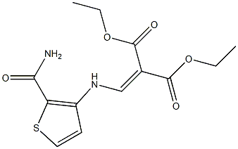 diethyl 2-({[2-(aminocarbonyl)-3-thienyl]amino}methylidene)malonate 구조식 이미지