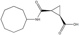 (1R,2S)-2-[(cyclooctylamino)carbonyl]cyclopropanecarboxylic acid 구조식 이미지