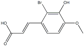 (E)-3-(2-bromo-3-hydroxy-4-methoxyphenyl)acrylic acid Structure