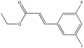 (E)-ethyl 3-(3-fluoro-5-iodophenyl)acrylate Structure