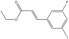 (E)-ethyl 3-(3-fluoro-5-iodophenyl)acrylate 구조식 이미지