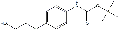 [4-(3-Hydroxy-propyl)-phenyl]-carbamic acid tert-butyl ester Structure