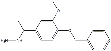 1-(1-(4-(benzyloxy)-3-methoxyphenyl)ethyl)hydrazine Structure