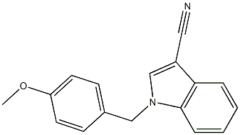 1-(4-methoxybenzyl)-1H-indole-3-carbonitrile 구조식 이미지