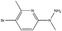1-(5-bromo-6-methylpyridin-2-yl)-1-methylhydrazine Structure
