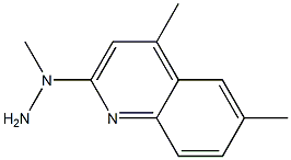 1-methyl-1-(4,6-dimethylquinolin-2-yl)hydrazine 구조식 이미지