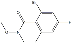 2-bromo-4-fluoro-N-methoxy-N,6-dimethylbenzamide 구조식 이미지