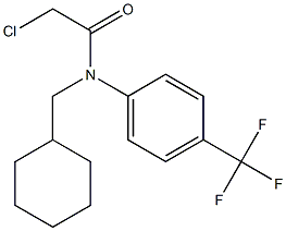 2-chloro-N-(cyclohexylmethyl)-N-(4-(trifluoromethyl)pheny)acetamide 구조식 이미지