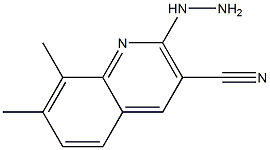 2-hydrazinyl-7,8-dimethylquinoline-3-carbonitrile 구조식 이미지
