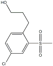 3-(4-chloro-2-(methylsulfonyl)phenyl)propan-1-ol 구조식 이미지