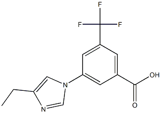 3-(4-ETHYL-1H-IMIDAZOL-1-YL)-5-(TRIFLUOROMETHYL)BENZOIC ACID Structure