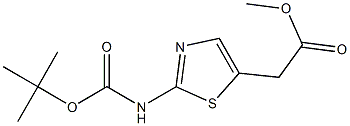 methyl 2-(2-(tert-butoxycarbonylamino)thiazol-5-yl)acetate Structure