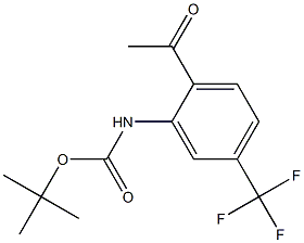 tert-butyl 2-acetyl-5-(trifluoromethyl)phenylcarbamate 구조식 이미지