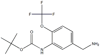 tert-butyl 5-(aminomethyl)-2-(trifluoromethoxy)phenylcarbamate 구조식 이미지