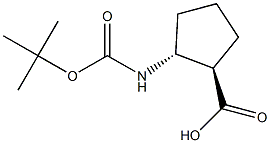 Trans(+/-) 2-(Tert-Butoxycarbonylamino)Cyclopentane Carboxylic Acid 구조식 이미지