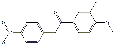 1-(3-fluoro-4-methoxyphenyl)-2-(4-nitrophenyl)ethanone 구조식 이미지