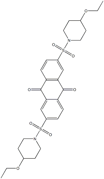 2,6-bis(4-ethoxypiperidin-1-ylsulfonyl)anthracene-9,10-dione Structure