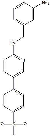 N-(3-aminobenzyl)-5-(4-(methylsulfonyl)phenyl)pyridin-2-amine 구조식 이미지