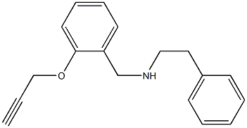 (2-phenylethyl)({[2-(prop-2-yn-1-yloxy)phenyl]methyl})amine 구조식 이미지