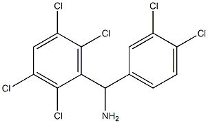 (3,4-dichlorophenyl)(2,3,5,6-tetrachlorophenyl)methanamine Structure