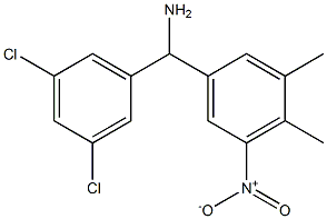 (3,5-dichlorophenyl)(3,4-dimethyl-5-nitrophenyl)methanamine Structure