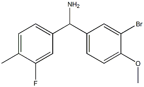 (3-bromo-4-methoxyphenyl)(3-fluoro-4-methylphenyl)methanamine 구조식 이미지