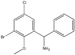 (3-bromo-5-chloro-2-methoxyphenyl)(phenyl)methanamine Structure