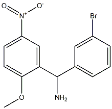 (3-bromophenyl)(2-methoxy-5-nitrophenyl)methanamine 구조식 이미지