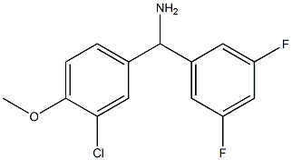 (3-chloro-4-methoxyphenyl)(3,5-difluorophenyl)methanamine 구조식 이미지