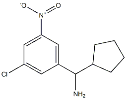 (3-chloro-5-nitrophenyl)(cyclopentyl)methanamine Structure