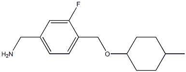 (3-fluoro-4-{[(4-methylcyclohexyl)oxy]methyl}phenyl)methanamine Structure