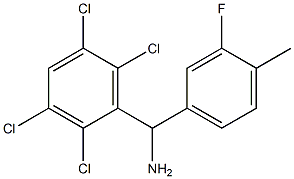 (3-fluoro-4-methylphenyl)(2,3,5,6-tetrachlorophenyl)methanamine Structure